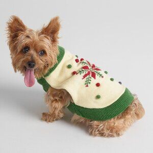NWT size SMALL dog NEW sweater WORLD MARKET knit pet SNOWFLAKE fall warm cute